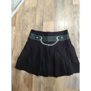 Royal‎ Bones Mini Skirt Women's Size S Black Daang Goodman Tripp Chain Goth Rave